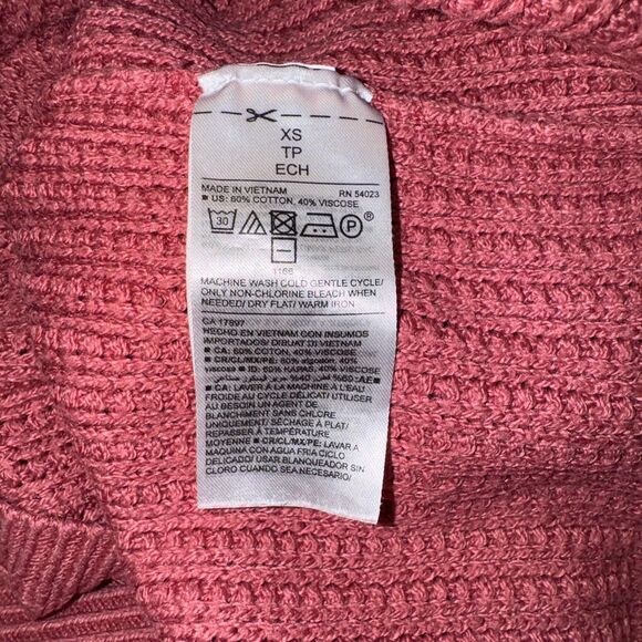 Old Navy Maternity Sweater Women's XS Pink Knit Oversized Pullover Spring Top - Picture 4 of 5
